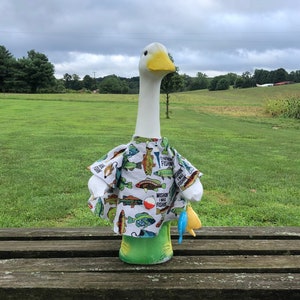 Gone Fishing Costume Outfit for 23-28 Inch (Large) Concrete or Plastic Lawn Goose/Duck