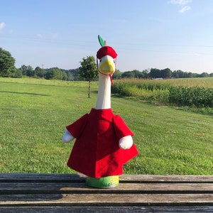 Apple Outfit for 23-28 Inch (Large) Concrete or Plastic Lawn Goose/Duck