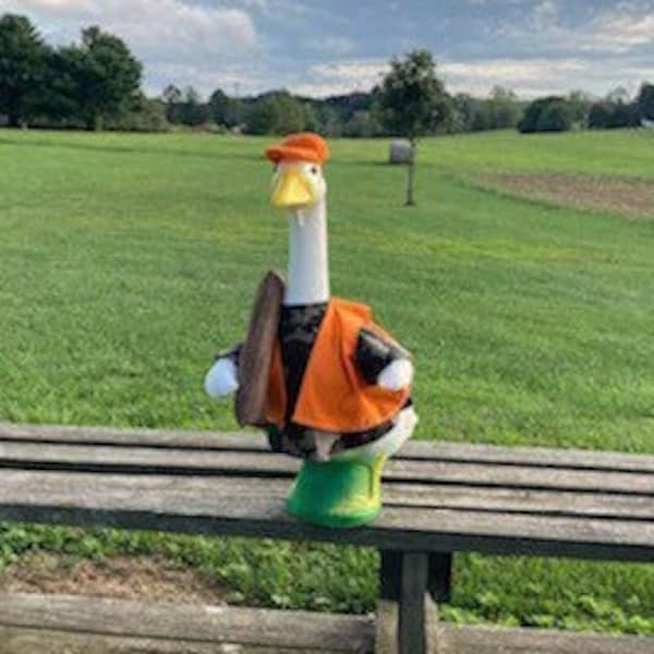 Hunter Costume Outfit for 23-28 Inch (Large) Concrete or Plastic Lawn Goose/Duck