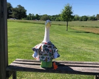 Gone Fishing Costume Outfit for 23-28 Inch (Large) Concrete or Plastic Lawn Goose/Duck