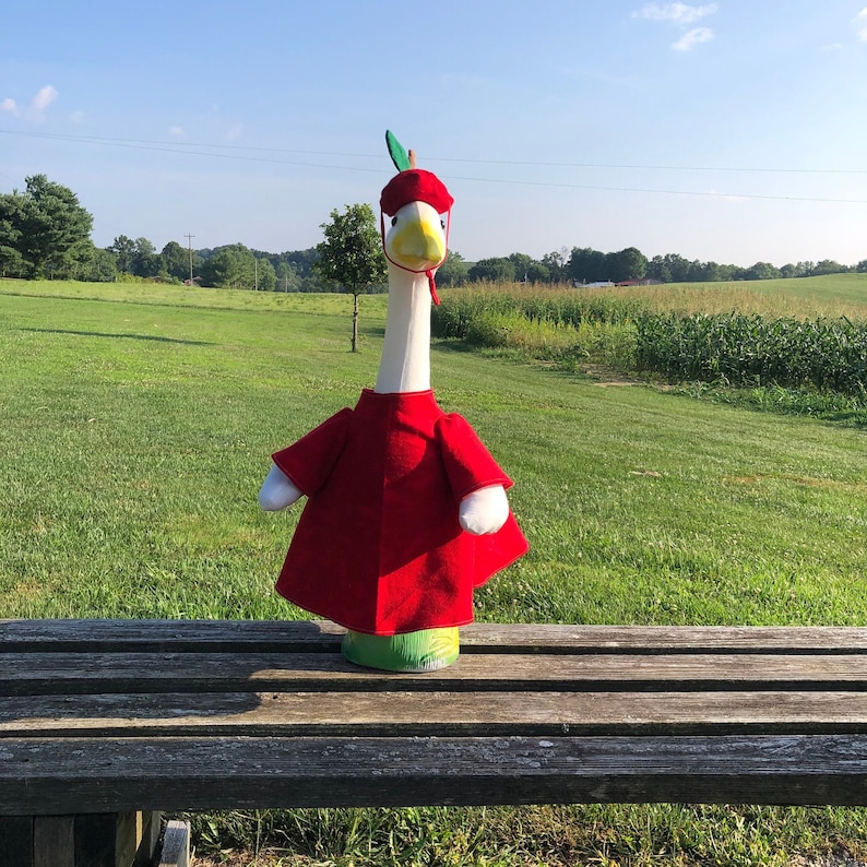 Apple Outfit for 23-28 Inch (Large) Concrete or Plastic Lawn Goose/Duck