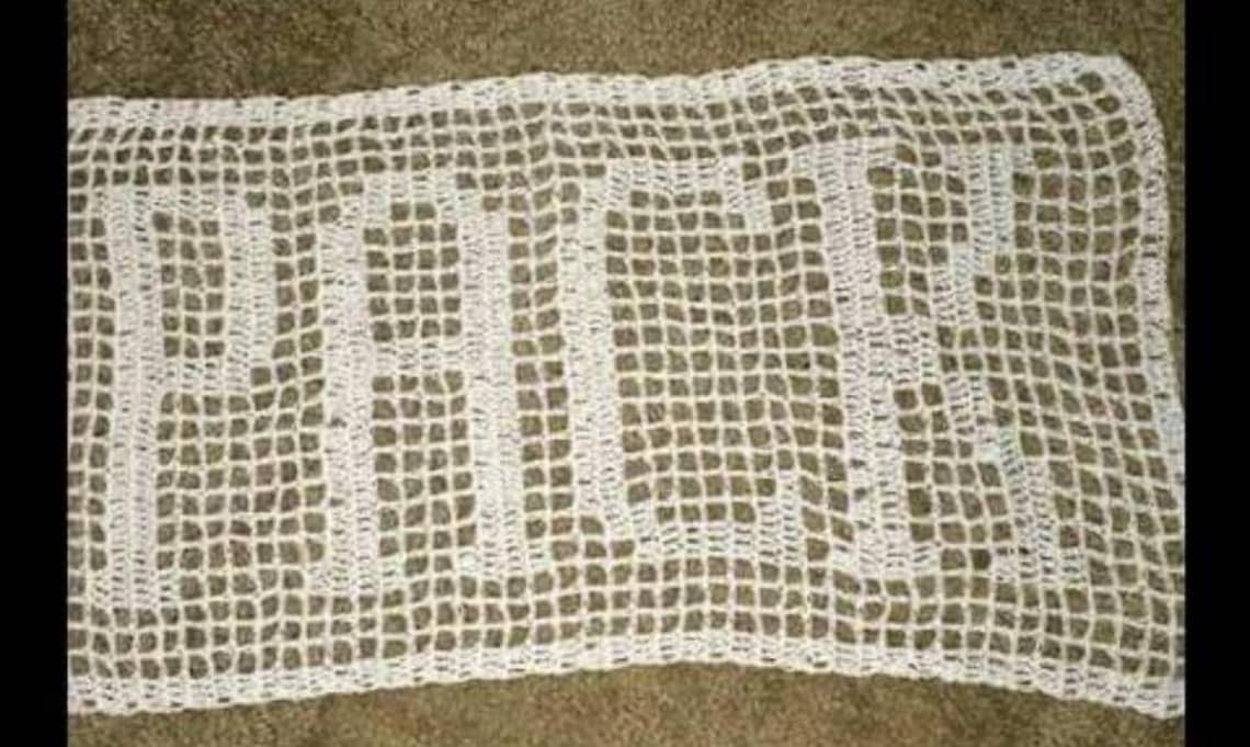 Filet Crochet Names Made to Order Etsy