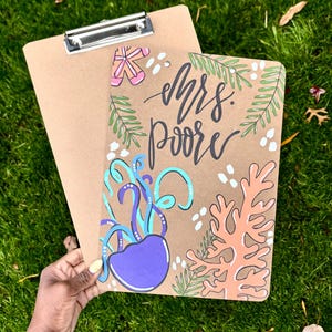 Personalized Clipboard, Custom Teacher Clipboard, Custom Clipboard, Teacher Clipboard, Hand Painted, Teacher Gift, Teacher Appreciation