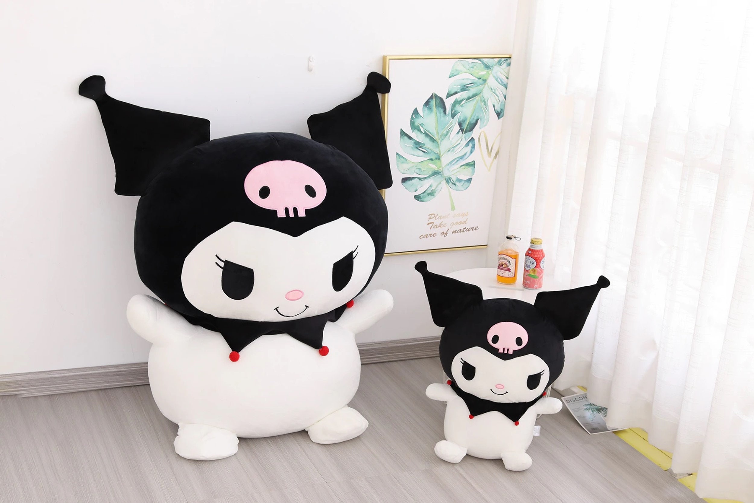 Poupée en Peluche Kuromi, Jouet, Kawaii, Anime, Coussin de Chevet, Belle Décoration Chambre, Cadeau 