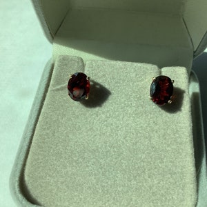 14k Gold Garnet Earrings :)