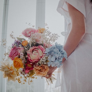 Summer bridal bouquet / wedding bouquet / wildflower wedding / boho wildflower / garden wedding / silk flower