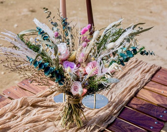 Wildflower bouquet / dried and preserved flower  / summer boho wedding bouquet