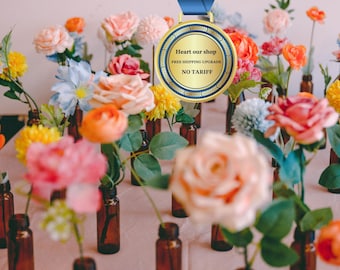 Vibrant Silk Flower Stems: Bridgerton Wedding Centerpieces