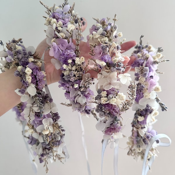 Dried flower crown / children boho flower wreath / lavender flower crown / wedding tiara