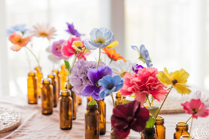 Mélange de fleurs sauvages pour pièce maîtresse de vase/mariage printemps-été/arrangement de fleurs en soie image 5