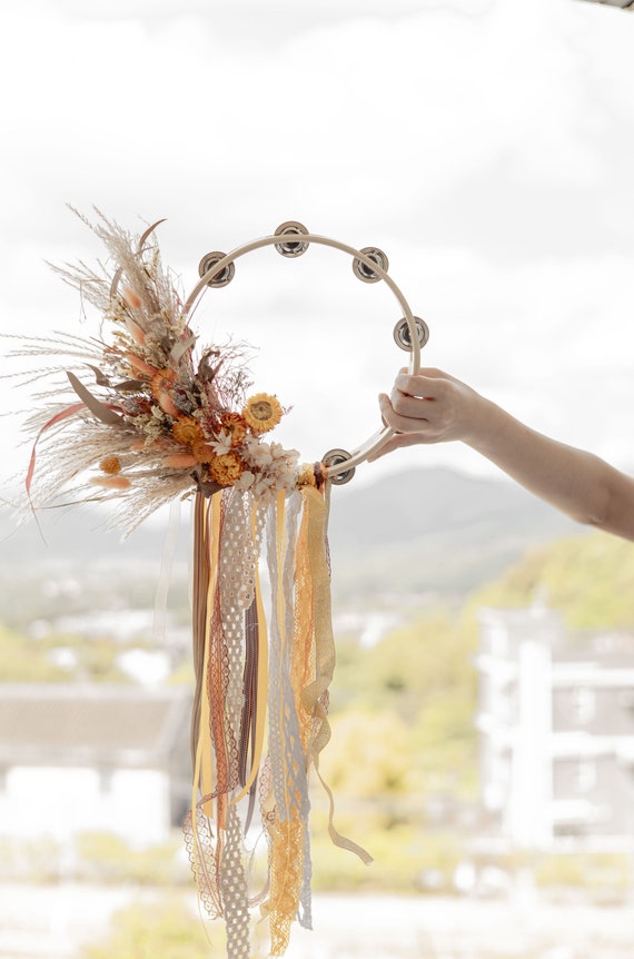 Alternative Wedding Bouquet Tambourine/ Flower Girl Accessories 
