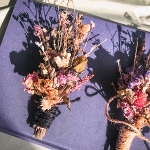 Dried flower boutonniere/ buttonhole/ Gothic Halloween rustic boutonniere/ winter wedding boutonniere/ fall wedding/ black wedding image 4