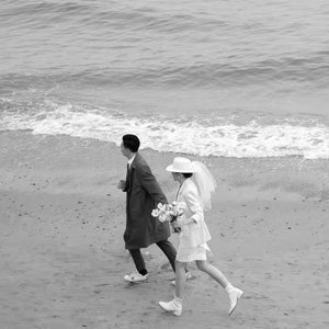 Sombrero blanco nupcial con velo para boda / Boho Tiara / Sombrero de boda / Velo nupcial imagen 4