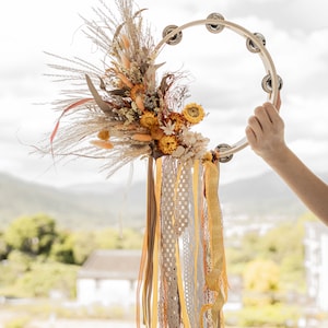 Alternative Wedding Bouquet tambourine/ Flower girl accessories/ Boho Decor/ bridesmaid bouquet/ wedding favor