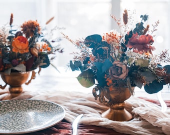 Fall boho bouquet / dried flower centerpiece / table top decoration / terracotta / pamapas
