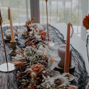 Ghirlanda da tavolo per matrimonio boho / centrotavola per matrimonio autunnale / ghirlanda di fiori in terracotta / runner da tavolo con fiori