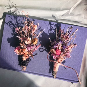 Dried flower boutonniere/ buttonhole/ Gothic Halloween rustic boutonniere/ winter wedding boutonniere/ fall wedding/ black wedding image 3