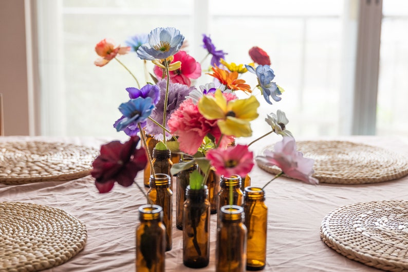 Mélange de fleurs sauvages pour pièce maîtresse de vase/mariage printemps-été/arrangement de fleurs en soie image 4