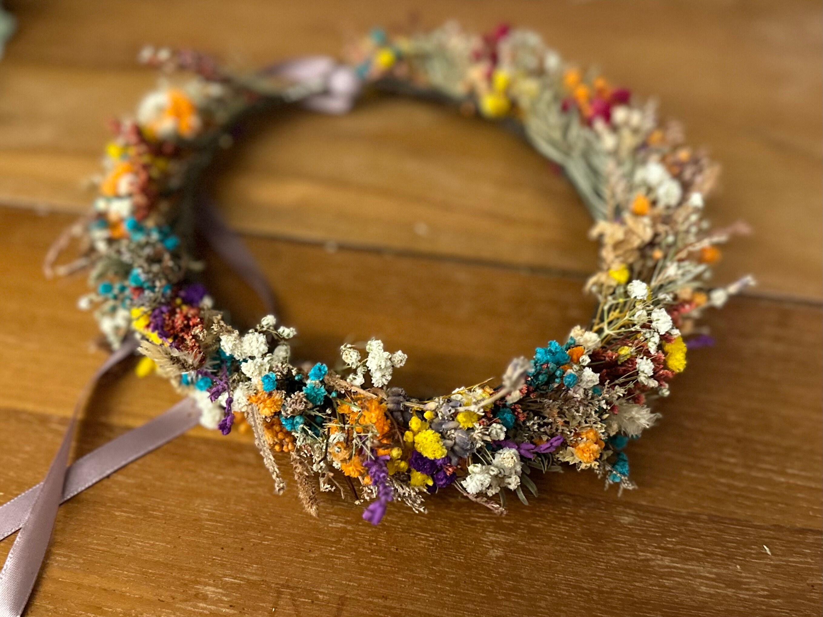 Dried Flower Crown / Seasonal / Children Boho Floral Crown  display picture 2