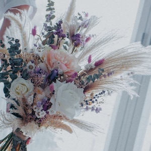 Lilac Bridal Bouquet for Spring Summer Wedding / Wildflower Meadow Bouquet / Boho Wedding / lavender / peony