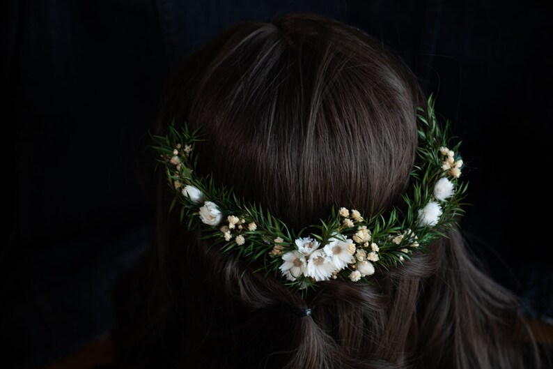 dried flower comb / boho floral hair comb / bridal flower crown / wedding hairpiece / bridal tiara / headband image 6