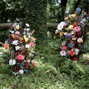 Whimsical Wildflower aisle flower / floor arrangement / flower stand arrangement/ aisle stand flower