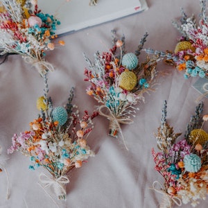 Dried wildflower boutonniere/ daisy meadow buttonhole/ fall rustic/ lavender groomsmen/ corsage/ terracotta / burnt orange