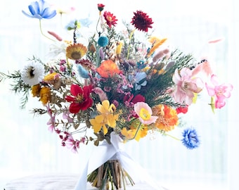 wildflower wedding bouquet/ whimsical wedding bouquet for forest wedding / meadow wedding flower