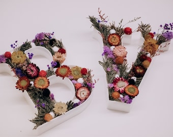 Alphabet light / Flower alphabet / sweetheart table decor / Letter light / flower letter / table number / number light / MR and Mrs backdrop