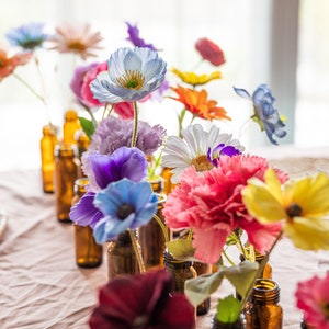 Mixed Wildflower for bud vase centrepiece/ spring summer wedding / silk flower arrangement