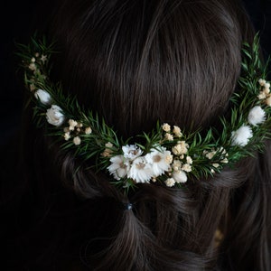 dried flower comb / boho floral hair comb / bridal flower crown / wedding hairpiece / bridal tiara / headband image 2
