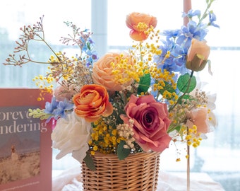 Mother’s Day gift / Wildflower basket / centrepiece / home table flower / photography pops