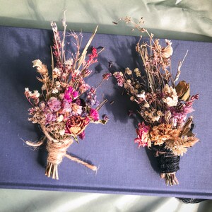 Dried flower boutonniere/ buttonhole/ Gothic Halloween rustic boutonniere/ winter wedding boutonniere/ fall wedding/ black wedding image 6