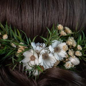 dried flower comb / boho floral hair comb / bridal flower crown / wedding hairpiece / bridal tiara / headband image 3