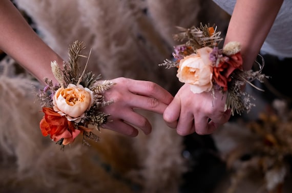 Fall Rustic Wrist Corsage Bridesmaid Corsage Mother of the