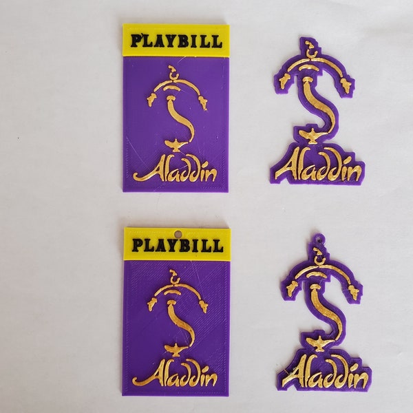 Aladdin Broadway Musical Themed Ornament or Magnet Including Playbill themed items
