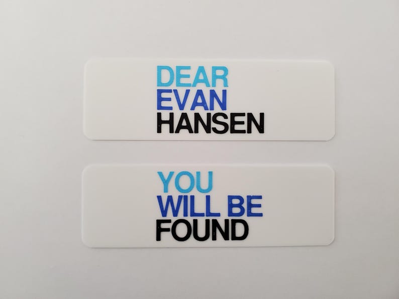Dear Evan Hansen Musical Ornament, Magnet or Bookmark Includng You Will ...