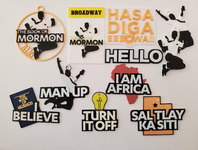 Book of Mormon Broadway Musical Themed Ornaments and Magnets 2026 Ornament