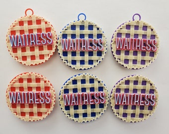 Waitress Musical Pie Themed Christmas Ornament or Refrigerator Magnet