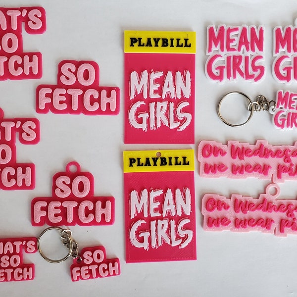 Mean Girls Broadway Musical Themed Ornament, Magnet, or Keychain Including Playbill themed items