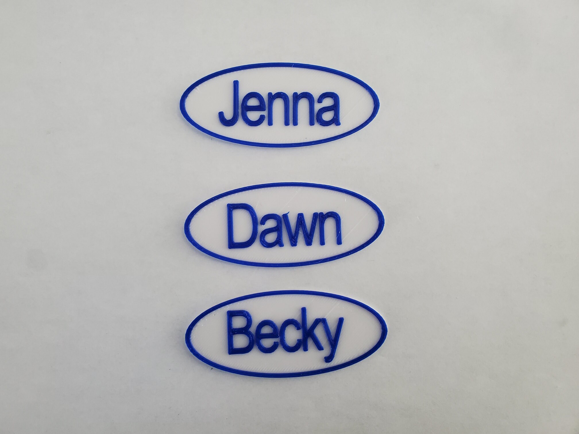 Waitress Musical Jenny Becky and Dawn Nametag Pins - Etsy
