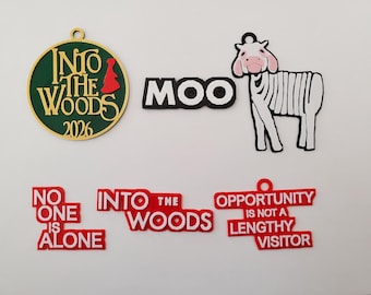 Into the Woods Broadway Musical Themed Ornaments and Magnets