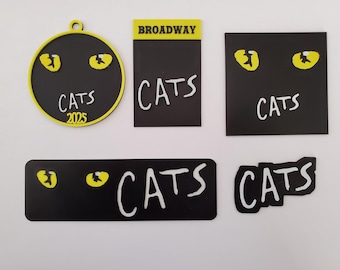 Cats Broadway Musical Themed Ornaments, Magnets, Keychains and Bookmarks