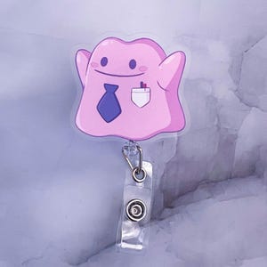 Corporate Copy-Cat Acrylic Badge Reel Cute Work ID Clip
