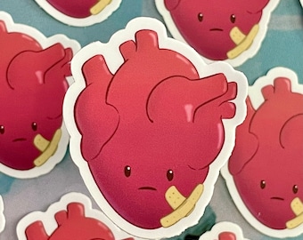 Sad Heart Matte Vinyl  Sticker