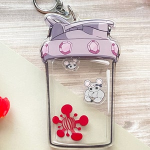 Gym Rat Blender Bottle Shaker Acrylic Keychain Anime Keychain Cute Double Sided Keychain