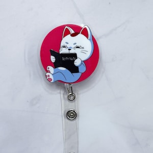 Cynical Cat Acrylic Badge Reel