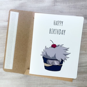 Anime Cupcake Card Small Greeting Card