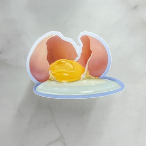 Egg Eyeball Matte Vinyl Sticker