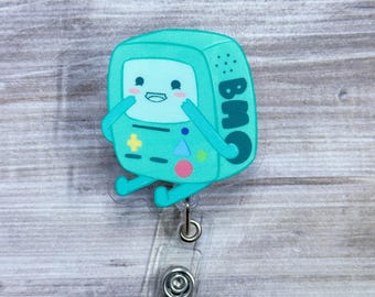Video Game Robot Acrylic Badge Reel
